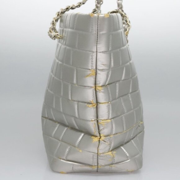 CHANEL Chain Shoulder Bag Enamel Silver CC Auth - Picture 5 of 16